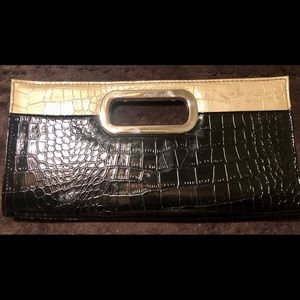 GIANNINI FAUX LEATHER LARGE CLUTCH